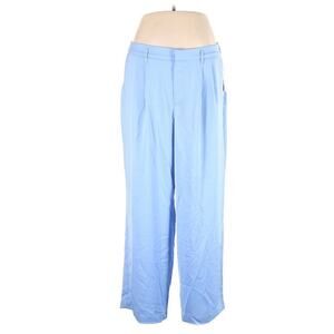 A NEW DAY SIZE 8 LIGHT BLUE PASTEL WIDE-LEG HIGH RISE BAGGY TROUSERS PANTS